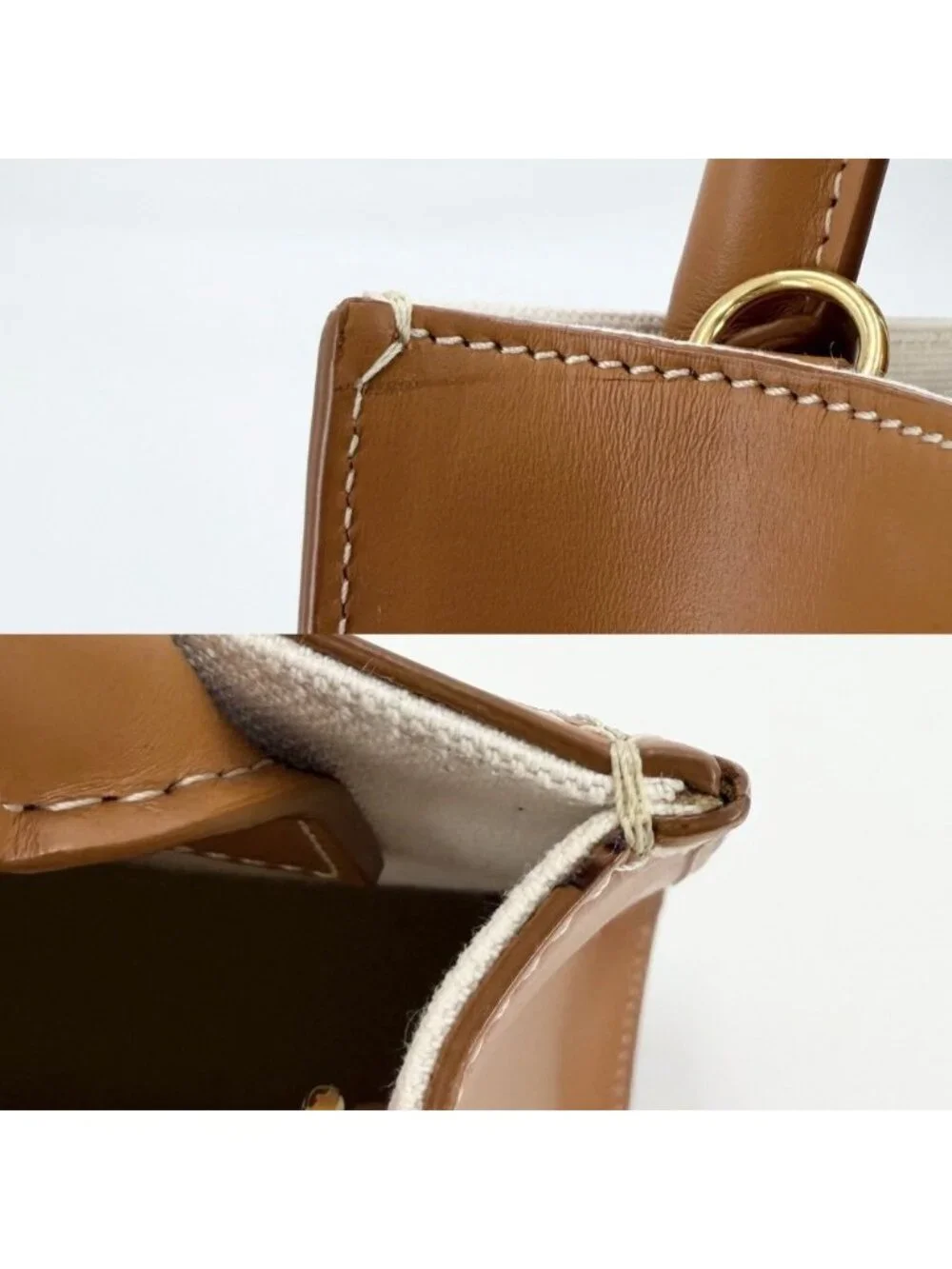 Celine 2-Way Mini Vertical Crossbody Ivory Brown
